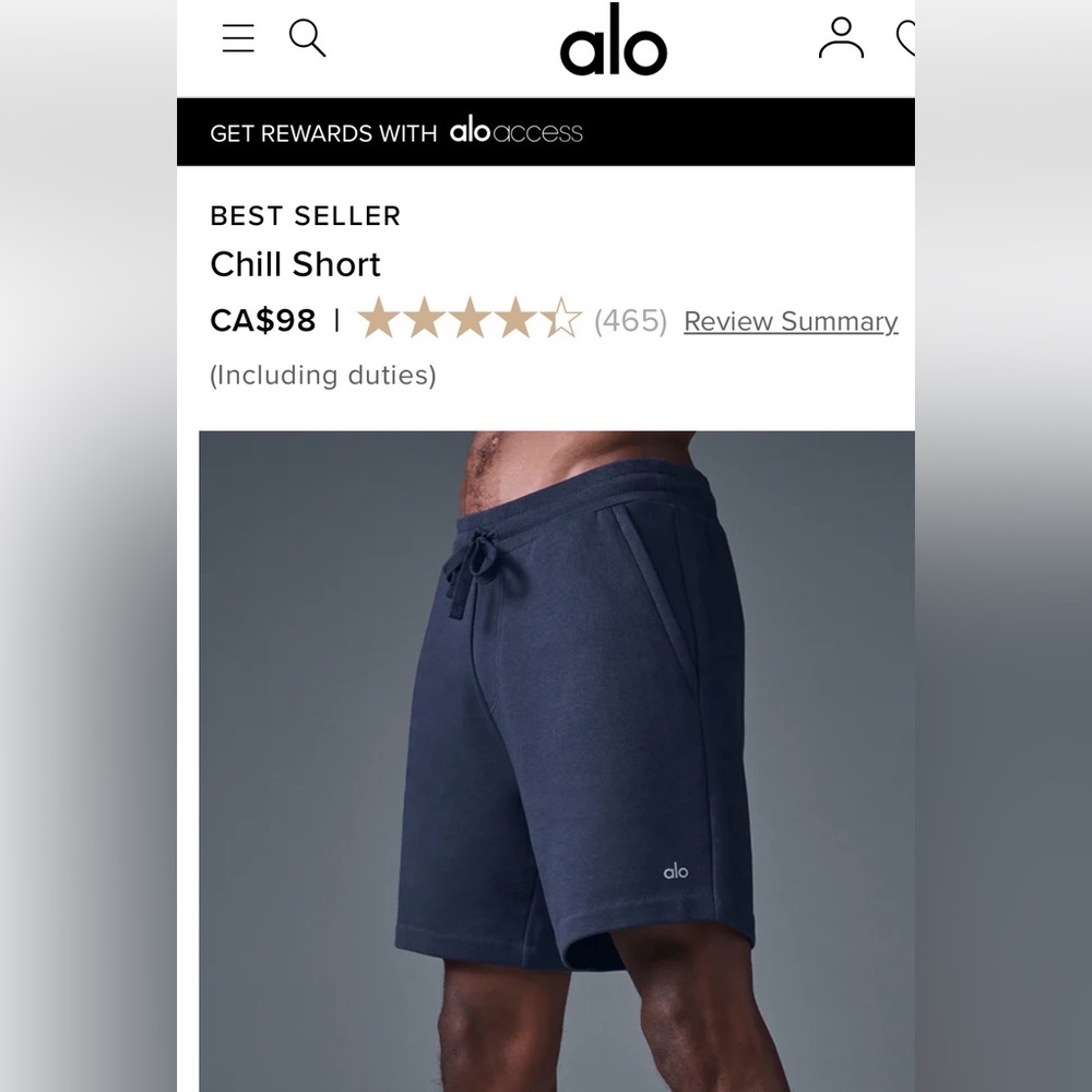 ALO YOGA Chill Short. Small